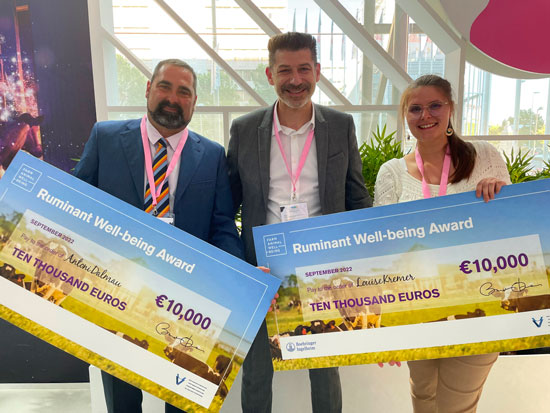 Researchers awarded for contributions to ruminant welfare